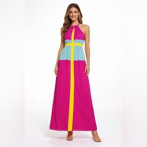 Gianni Bini Color Block Maxi Dress